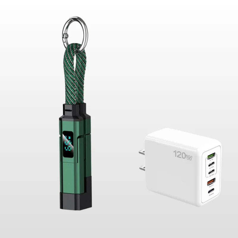 🔥Limited Time SALE 50% OFF🔥4-in-1 Digital Display Keychain Charging Cable