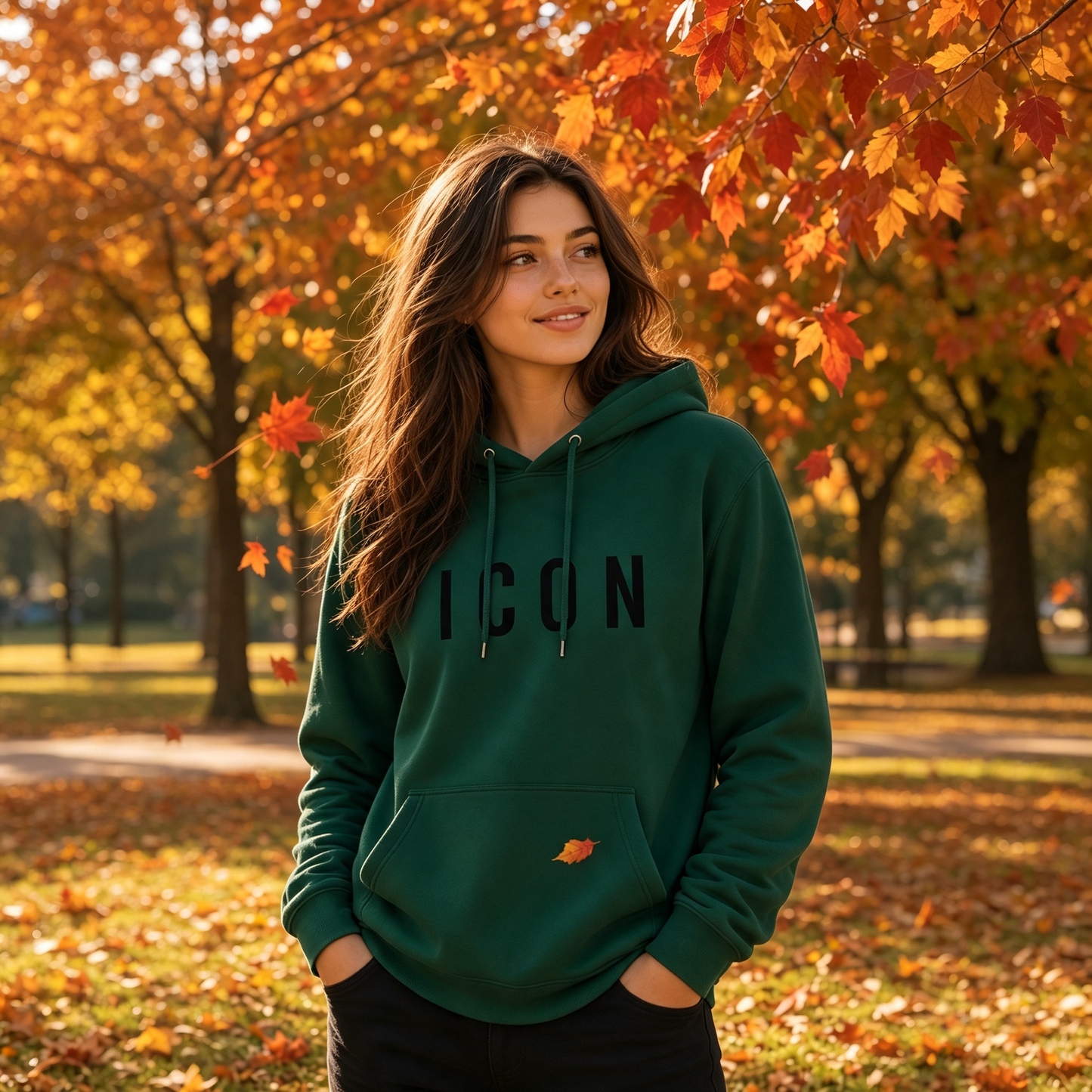 Unisex Minimalist Graphic Hooded Sweatshirt