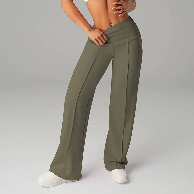 🥳2026 HOT SALE🥳💞50K+ SOLD!☕🧘♀️Women's High Waist Wide Leg Pants – Soft stretch fabric, gentle tummy control! Flattering fit for every shape. Easy pull-on, no tricky buttons. Your everyday essential🧵🦵