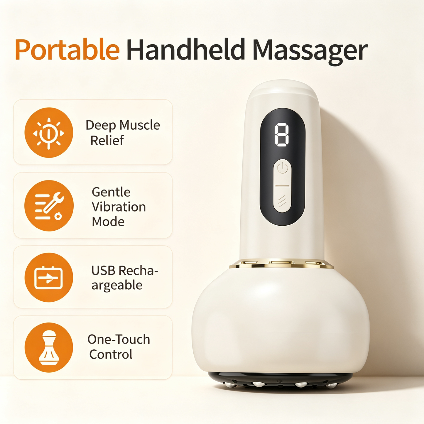 Electric Meridian Massage Brush and Smart Cupping Device with Heat