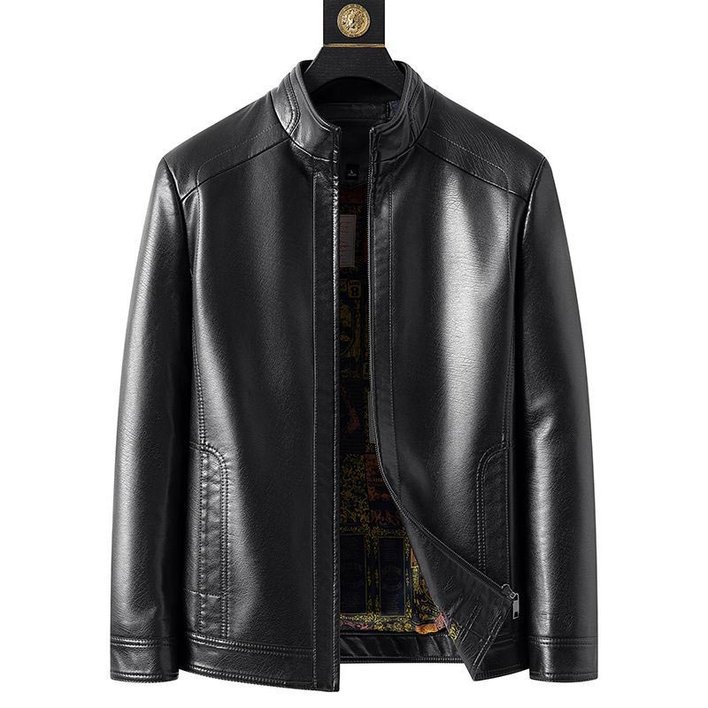 🧥 50% OFF NOW! ❄️ Men's Warm Plush Lining Leather Jacket - Windproof & Stylish, Perfect for Cold Weather Outings ✨
