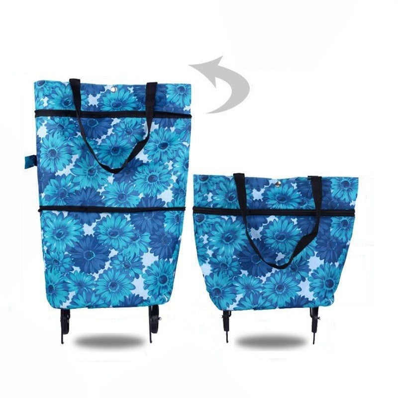 ๐ 2026 Sale โ Over 13,000 Sold!๐ 2-in-1 Foldable Shopping Cart โ Carry & Roll with Ease ๐