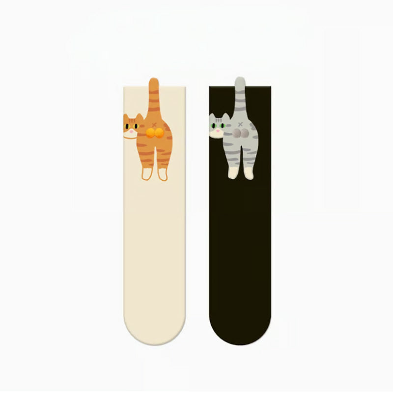 2 Pairs Funny Cat Balls Socks for Men & Women