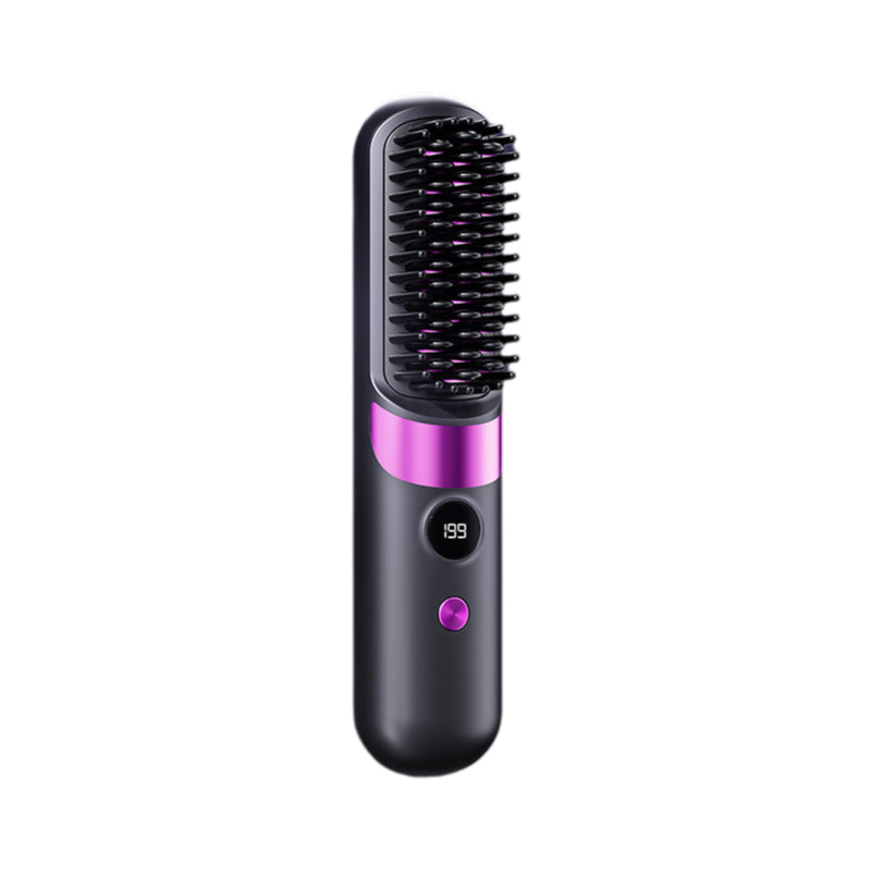 🥳2026 HOT SALE🥳💞50K+ SOLD!💇♀️🛡️ 50% OFF! 3‑in‑1 Cordless Hair Straightening Brush – Straighten, curl & detangle with 4 heat settings. Wider teeth prevent burns – safe for daily styling! ✨🌿