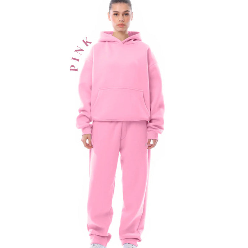 💖Unisex Solid Color Oversized Hoodies & Sweatpants Set