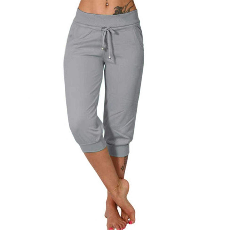 ๐ฟ๐งถ Drawstring Waist Cropped Sweatpants for Lounging ๐ ๐ค