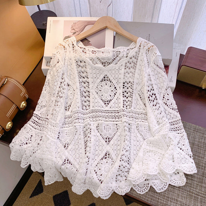 👚 50% OFF NOW! 🔥 Women's Vintage-Inspired Lace Cover-Up Blouse – 2026 New Style – Elegant, breathable & perfect for layering 🌸