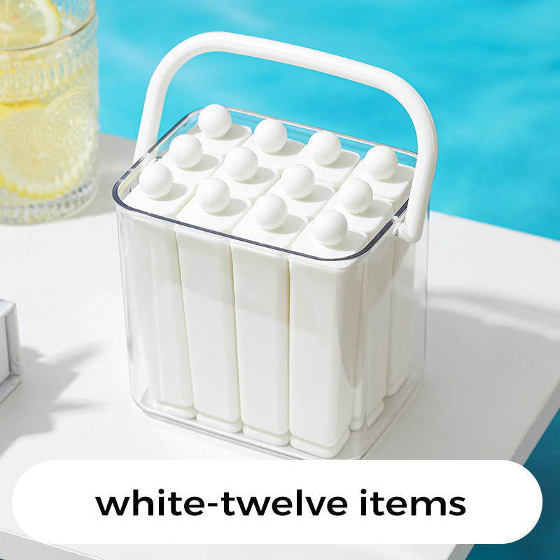 Silicone Ice Stick Tray with Storage Caddy
