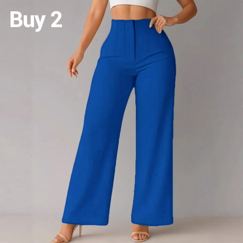 ๐ฟ Ladies' Solid Wide Leg Trousers โ Loose Fit | Side Pockets | Versatile Neutral Colours