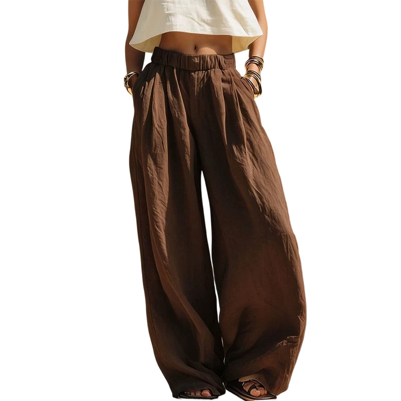 Women's Casual Loose Fit Wide Leg Pant