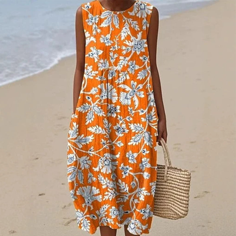 ⏰Last Day Sale 50% Off💃Women's Sleeveless Linen Dress