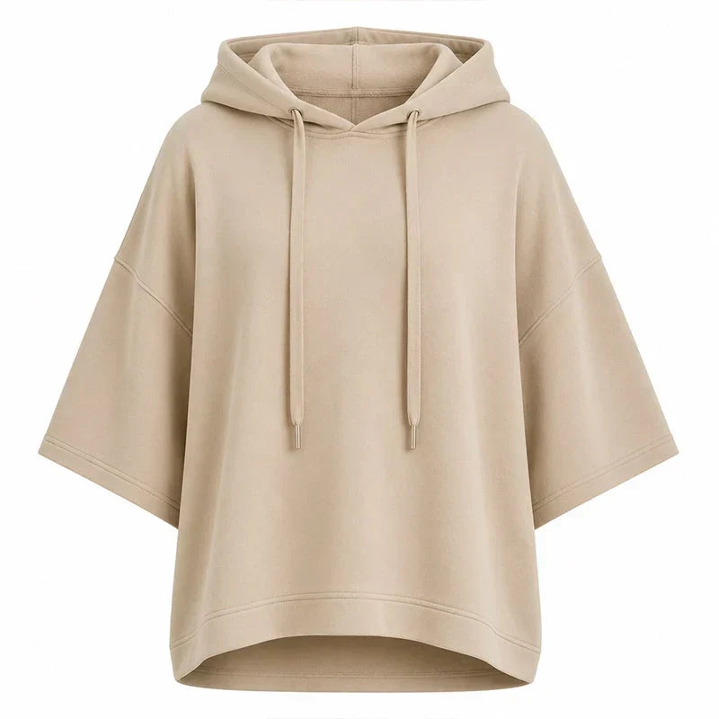 Women's Loose-Fitting Wide-Sleeved Sweatshirt