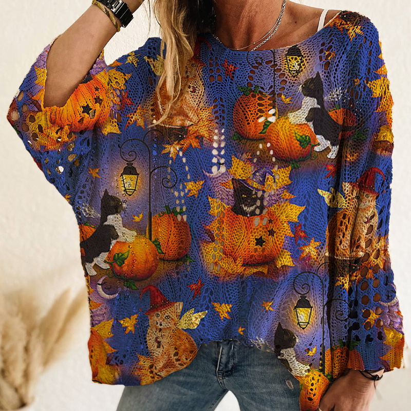 ๐ Halloween Favorite | Women's Batwing-Sleeve Loose-Fit Knit Sweater
