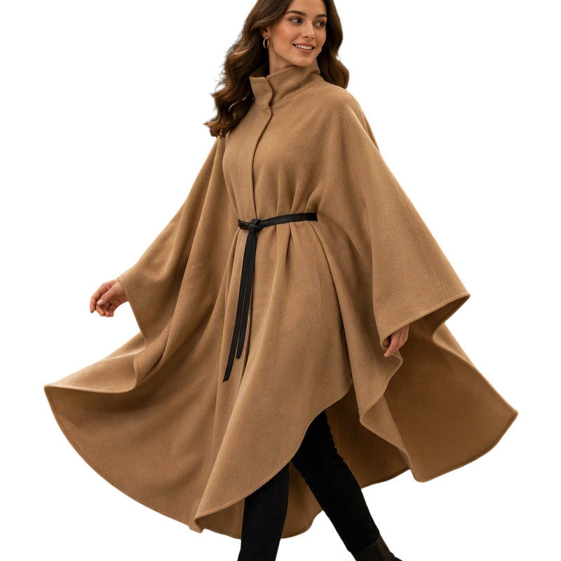 ✨ Timeless Elegance | Women's Stand-Collar Cape Coat ⚡ Free Shipping