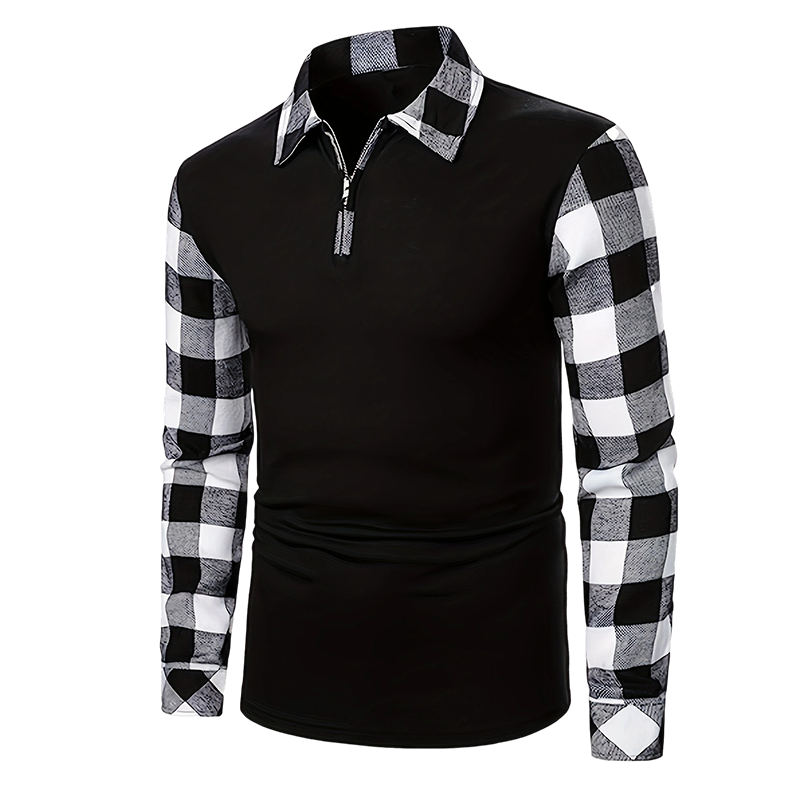 BestselleršMen's Casual Long Sleeve Half-Zip Shirt