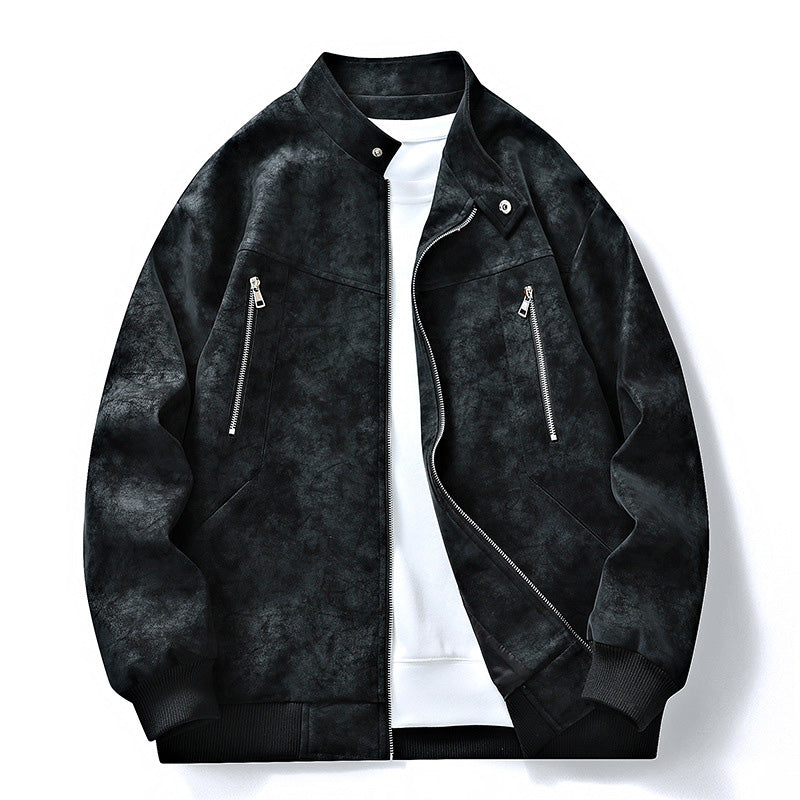 Men's Retro Stand Collar Bomber Jacket