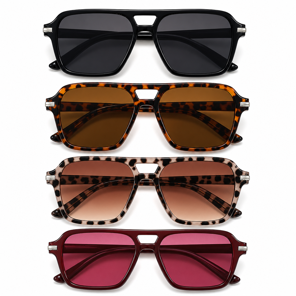 Vintage Retro Square Frame Sunglasses