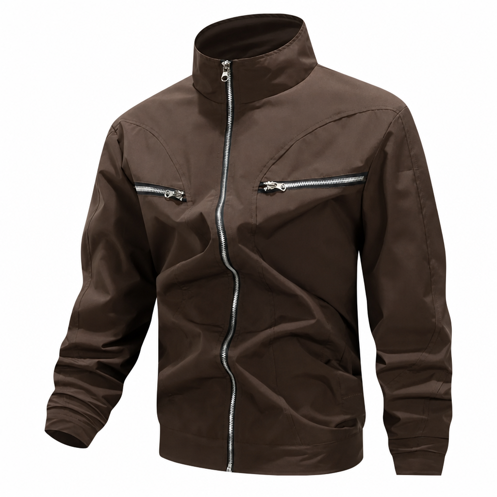 Men's Casual Stand Collar Bomber Jacket