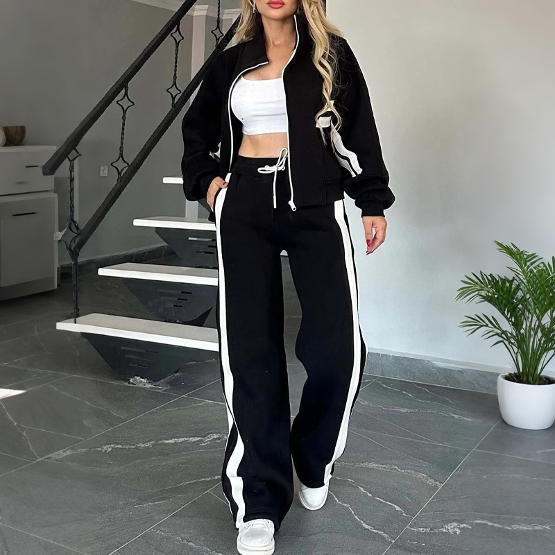 🌸Hot Sale 50% OFF💖Women's Stripe Sporty 2-Piece Set