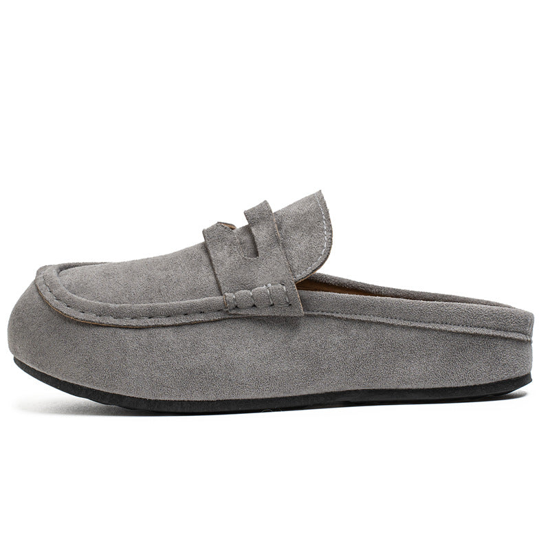 Men's Faux Suede Platform Slip-On Half Slippers๐ฅ ๐๐ง๐๐ ๐๐๐๐ฅ๐ฅ๐๐ฃ๐