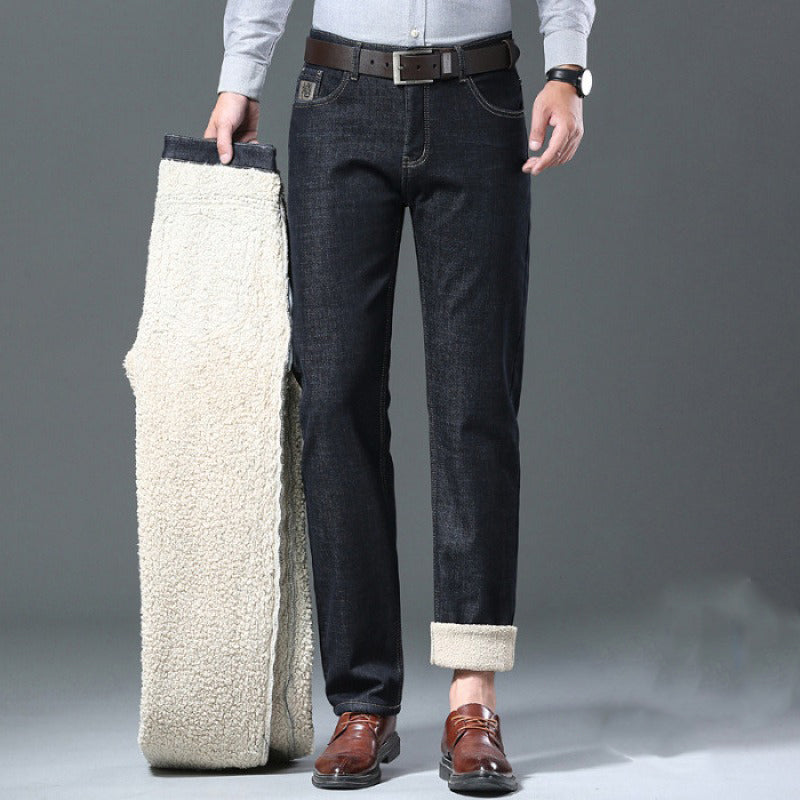 Men's Winter Straight Fit Thermal Jeans