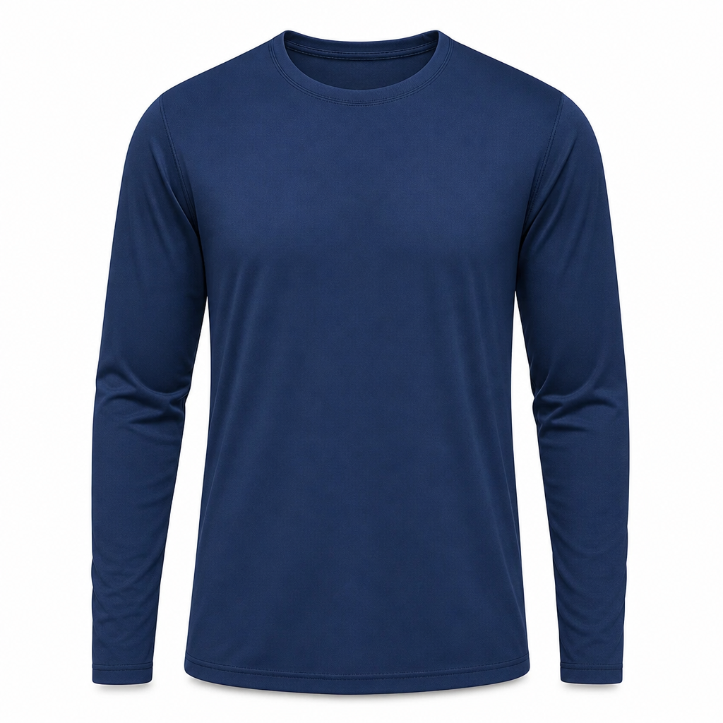 💨 Stay-Dry Freshness, Easy Everyday Comfort | Men's Quick-Dry Crew Neck Long Sleeve Shirt