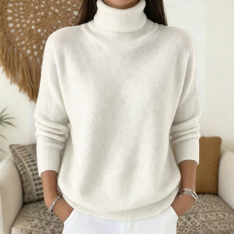 ✨ Women's Turtleneck Knit Sweater: Soft Touch & Flattering Fit 🍂