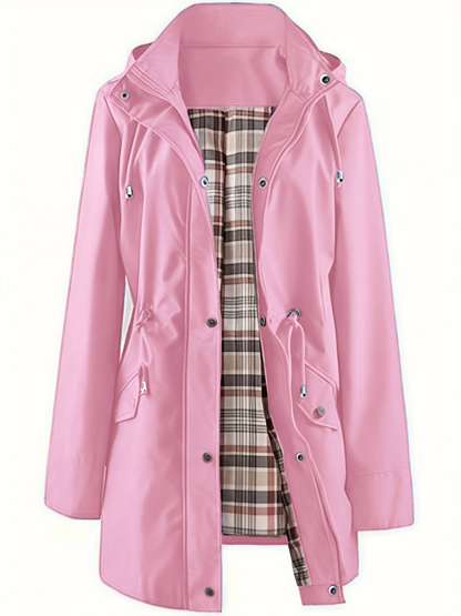 💐50% OFF🌧️🧥Women's Checkered Lining Waterproof Windbreaker