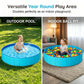 🏡💦Large Foldable Backyard Wading Pool for Whole Family & Pets – Instant Summer Fun For Kids & Year-Round Play 🏖️
