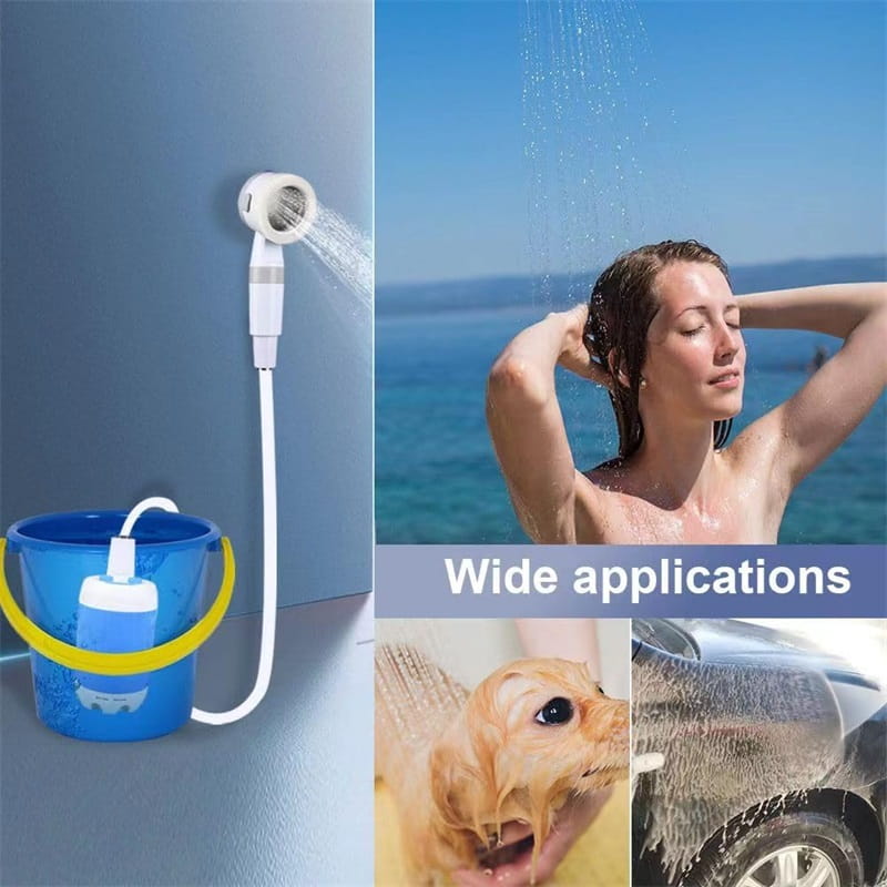 Portable Shower for Camping with Water Pump