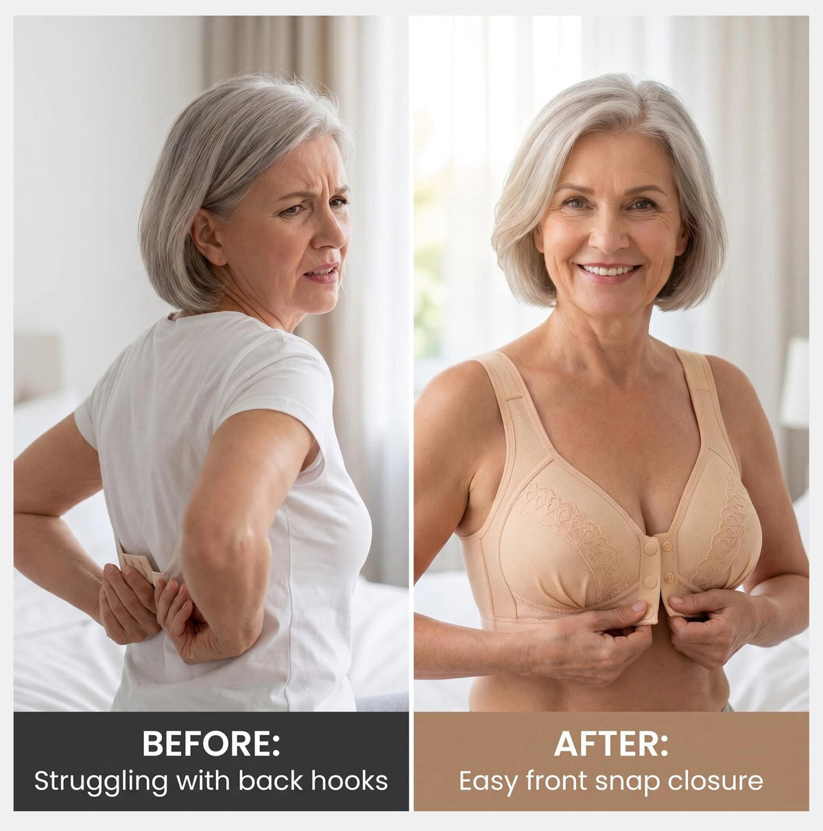 💥LAST DAY SALE ONLY $9.99!!💘CloudComfort™ Front-Button Cotton Bra – Breathable • Wire-Free • All-Day Support • Non-Padded & Skin-Friendly 🌿
