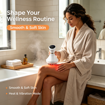 Electric Meridian Massage Brush and Smart Cupping Device with Heat