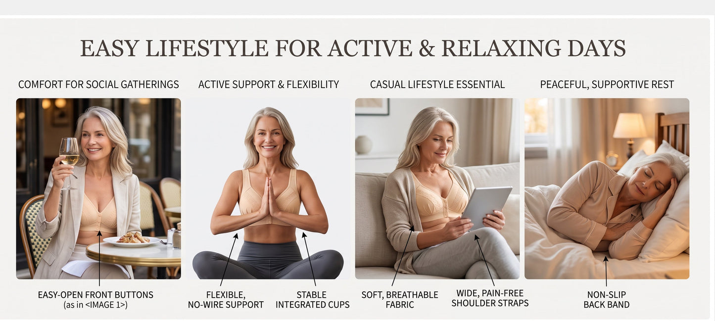 💥LAST DAY SALE ONLY $9.99!!💘CloudComfort™ Front-Button Cotton Bra – Breathable • Wire-Free • All-Day Support • Non-Padded & Skin-Friendly 🌿