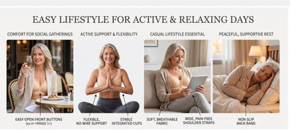 💥LAST DAY SALE ONLY $9.99!!💘CloudComfort™ Front-Button Cotton Bra – Breathable • Wire-Free • All-Day Support • Non-Padded & Skin-Friendly 🌿