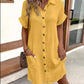 ⏳Time-Limited Special⏰Women’s Summer Midi Dress – Breezy, Flattering & Effortlessly Chic! Lightweight Button-Down with Pockets 🇬🇧☀️