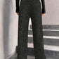 🎅Women's Sequin Sparkle Wide Leg Pants with Elastic Waistband