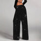 🎅Women's Sequin Sparkle Wide Leg Pants with Elastic Waistband