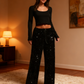 🎅Women's Sequin Sparkle Wide Leg Pants with Elastic Waistband