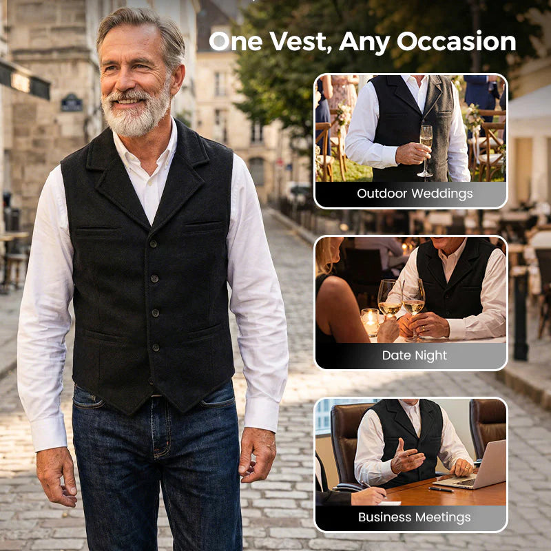 🔖 50% OFF! 🔥 Men's Slim Fit Casual Vest 👕💥