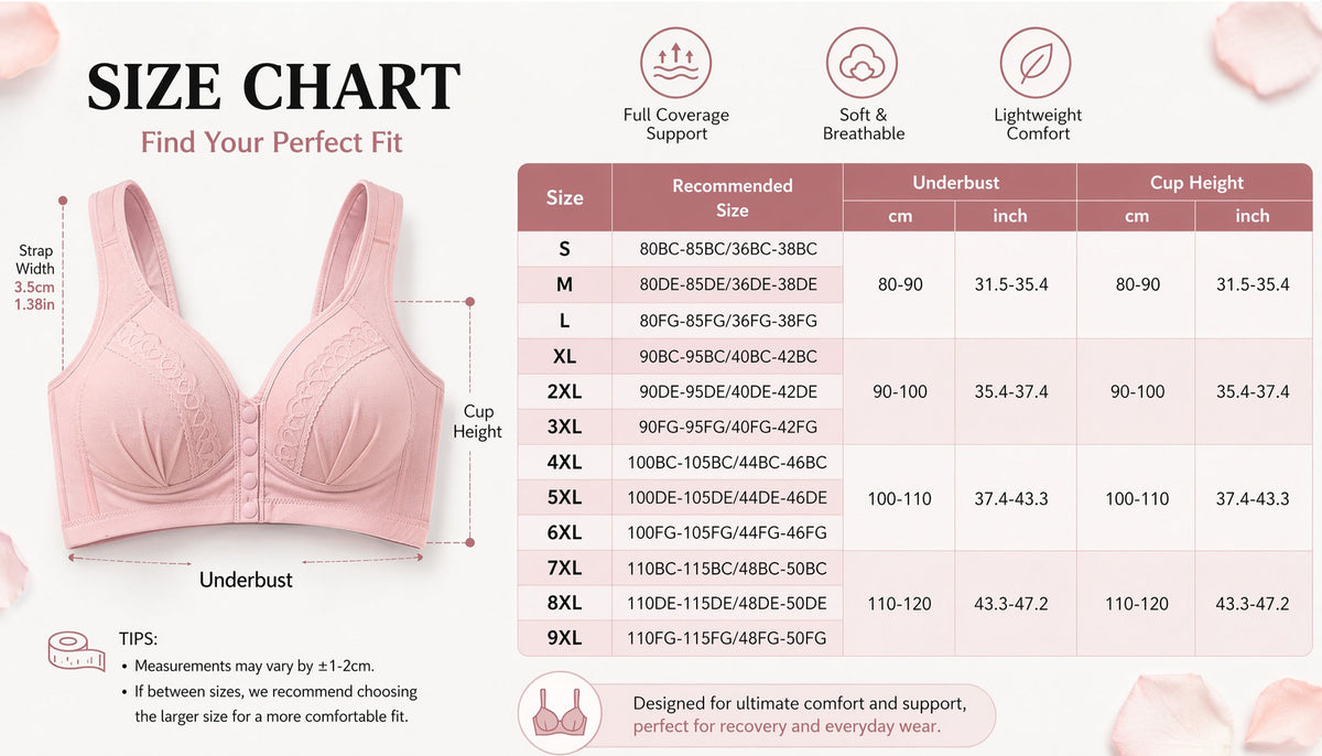 💥LAST DAY SALE ONLY $9.99!!💘CloudComfort™ Front-Button Cotton Bra – Breathable • Wire-Free • All-Day Support • Non-Padded & Skin-Friendly 🌿