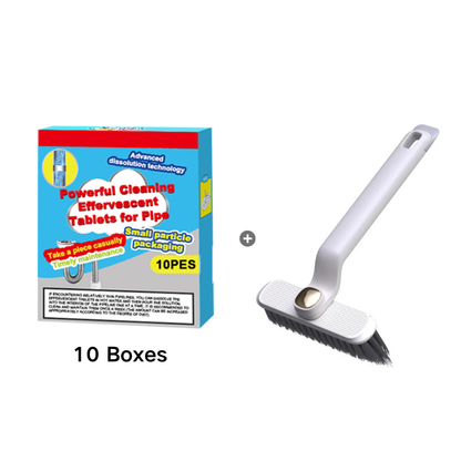 🔥50% OFF ❤️Powerful Cleaning Effervescent Tablets for Pipe, Fast Dissolve Hair Grease Clogs, Deodorizing Antibacterial Pipe Cleaner for Sink Toilet Floor Drain