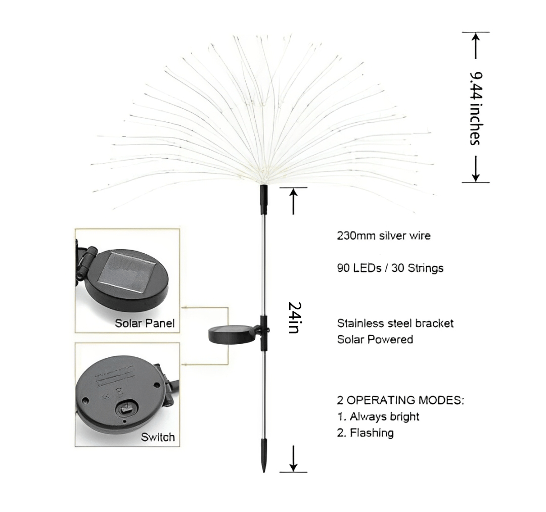 📢📢50% OFF !! ⏰🔥Waterproof Solar Garden Fireworks Lamp