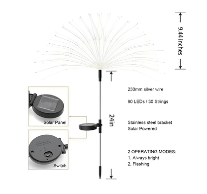📢📢50% OFF !! ⏰🔥Waterproof Solar Garden Fireworks Lamp