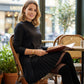 💝New Year Sale 60% OFF💝Elegant Long Sleeve Pleated Panel Dress