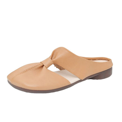 Plus-size Cut-Out Design Flat Mules