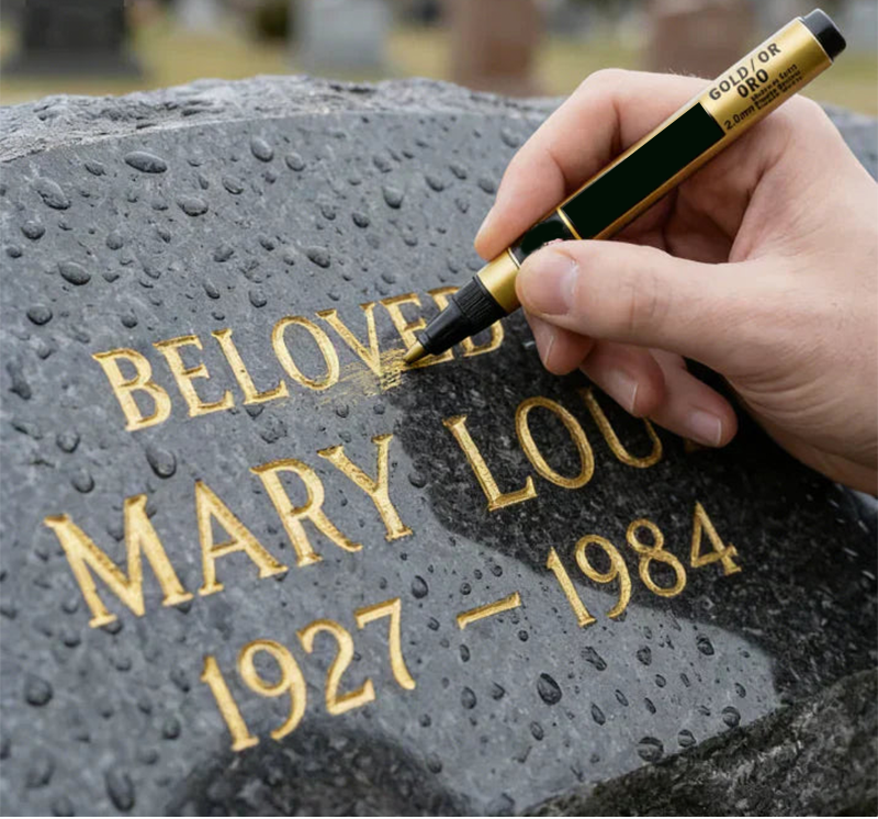 🐦Golden Tombstone Marker Pen for Restoring Faded Grave Inscriptions