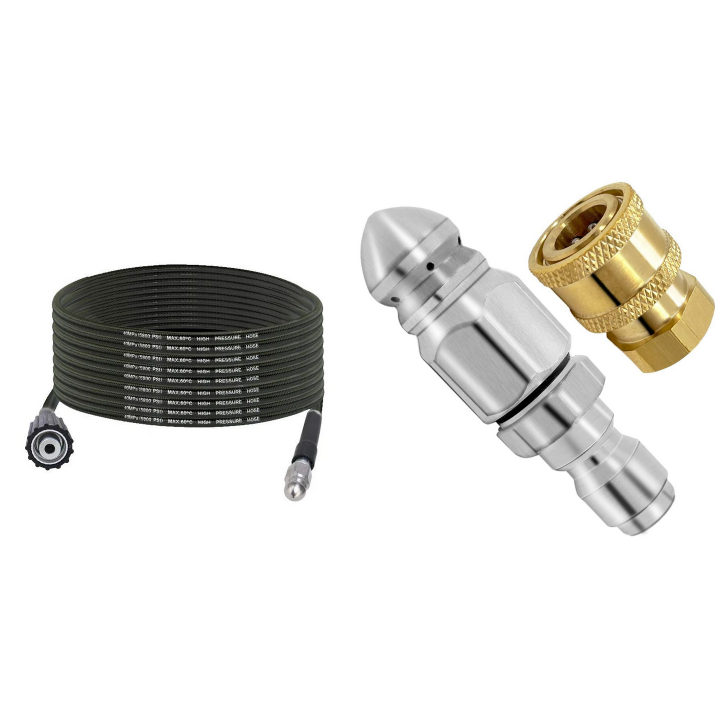 🚿 HOT SALE! ⚡ High-Pressure Sewer Jetter Hose with Nozzle – Strong Pressure Cleaning, Flexible & Durable, Anti-Kink Design, Universal Compatibility for Pipeline & Sewer Unblocking 🛠️