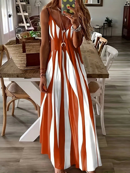 LUNE Printed Maxi Cami Dress
