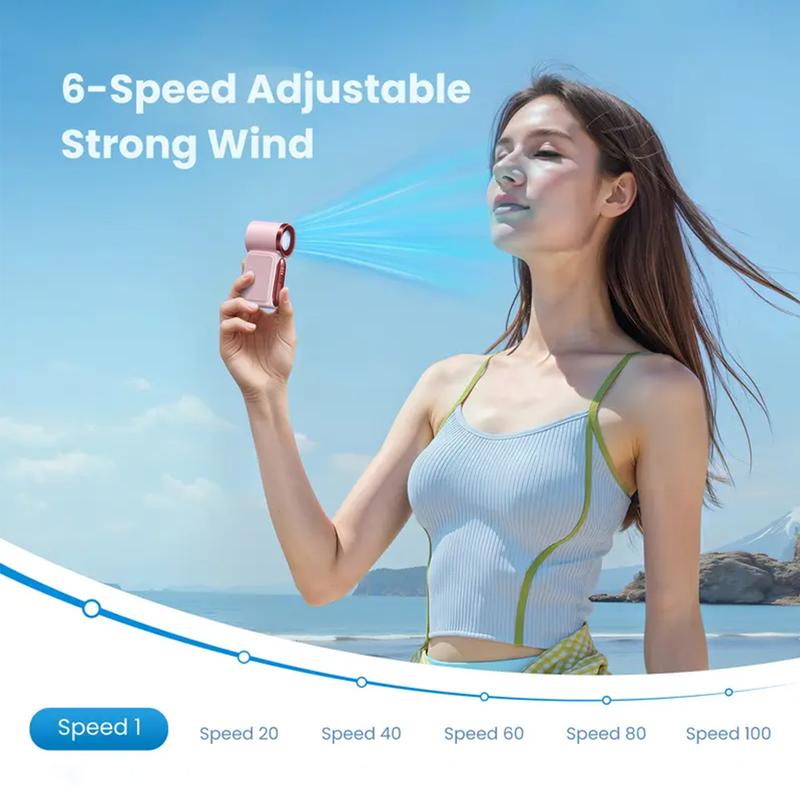 🌬️Buy 1 Get 1 Free✨Turbo Handheld Fan – LED Display, 6 Speeds, 3000mAh🔋