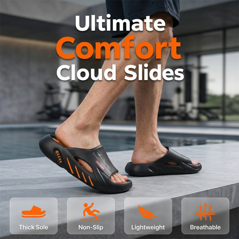 🌞🏖️Non-Slip Thick Sole Cloud Slides for Men